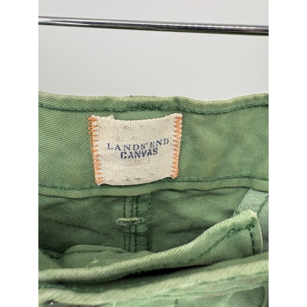 Lands' End Canvas 608 Slim Fit Pants Green Casual Mens Size 34 X 32 - Picture 4 of 8